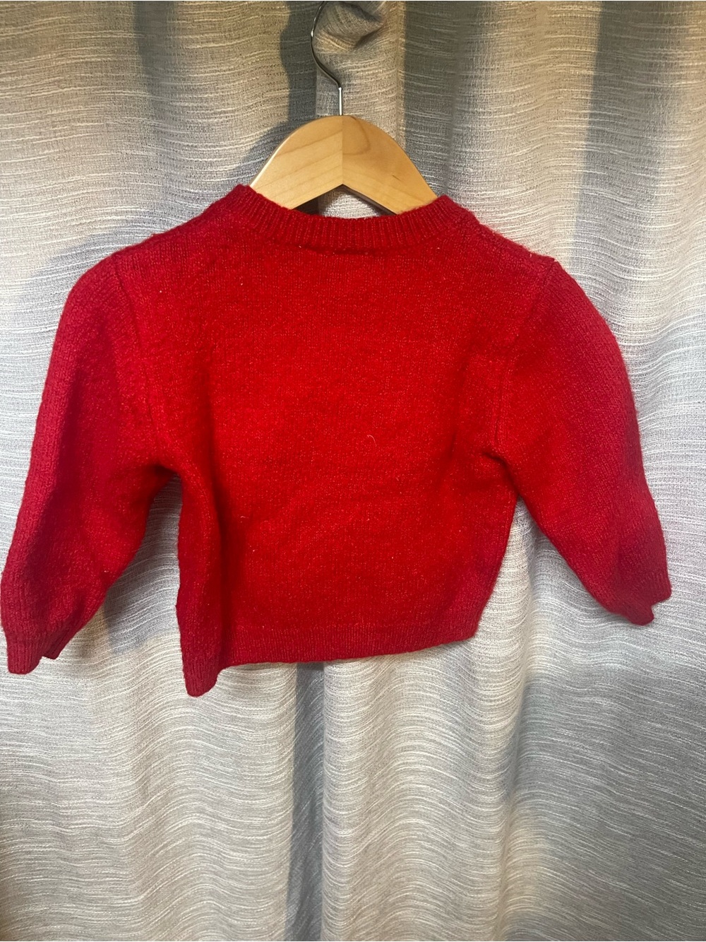 Zara Girls Red Knit Sweater with Front Bow - Picture 2 of 3